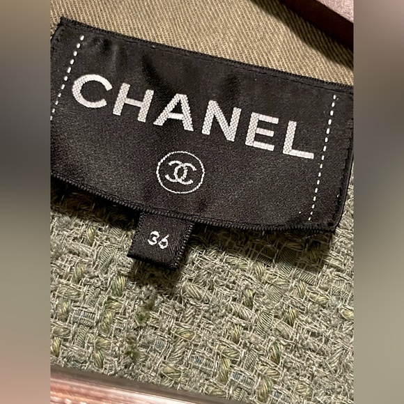 Chanel Military Denim Tweed Utility Jacket 36 - Picture 4 of 5